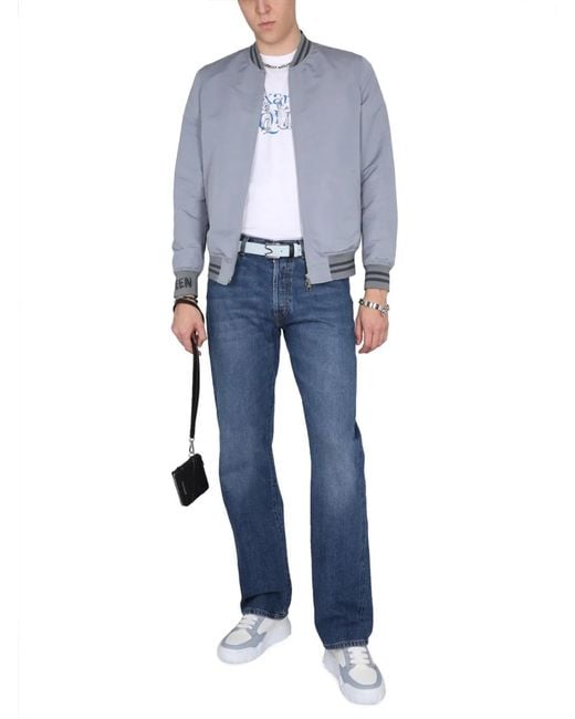 McQueen Blue Five Pocket Jeans for men