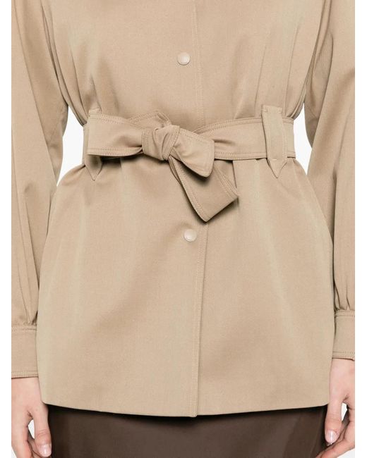 Max Mara Natural Belted Fitted Jacket