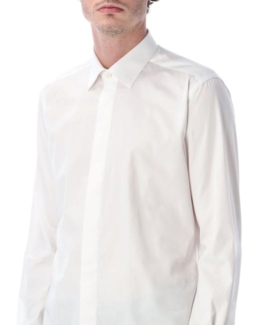 Xacus White Shirt With Italian Collar Cotton for men