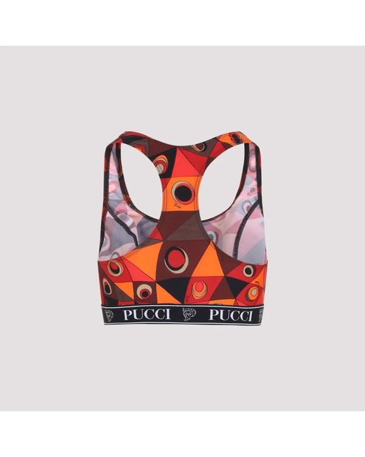 Emilio Pucci Red Polyamide Bra Top