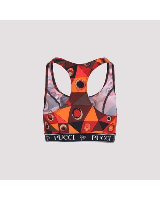 Emilio Pucci Red Printed Bralette