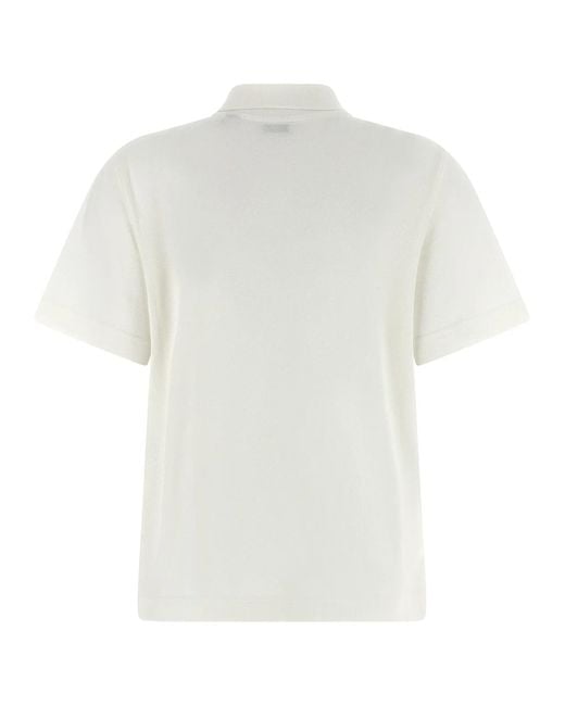 Burberry White 'Priscilla' Polo Shirt