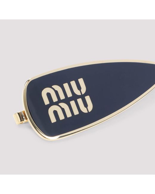 Miu Miu Black Logo Hair Accessory
