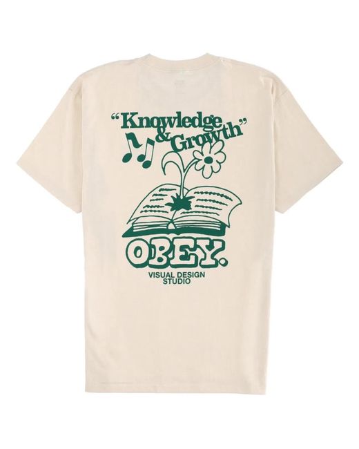 Obey White "Knowledge & Growth" T-Shirt for men