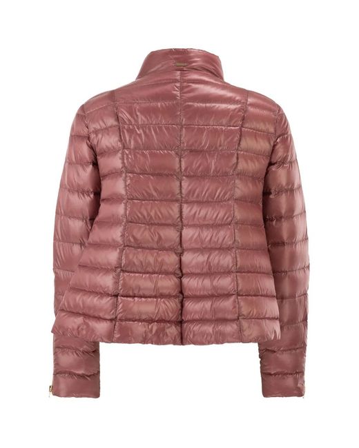 Herno Ultra-Light Satin Down Jacket With Flared Back