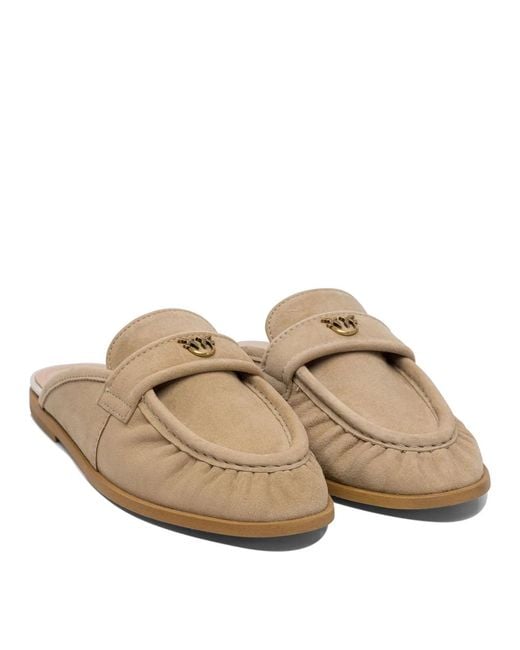 Pinko Brown Leather Slippers