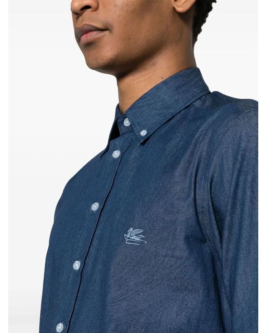 Etro Blue Classic Shirt for men