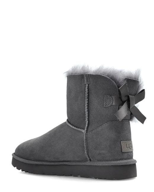 Ugg Gray "Mini Bailey Bow Ii" Boot
