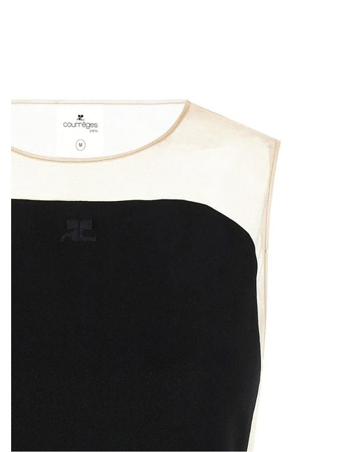 Courreges Black 'Ilusion Sunshiel' Bodysuit