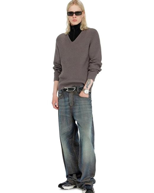 DIESEL Gray K-Mamu Knitwear for men
