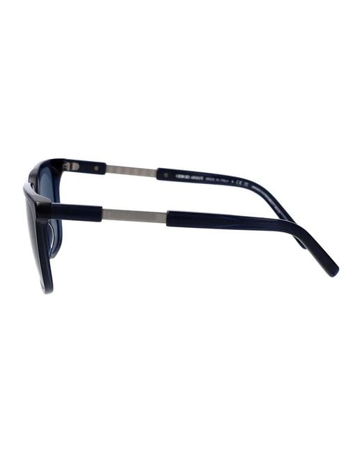Giorgio Armani Blue Trasparent Acetate Sunglasses