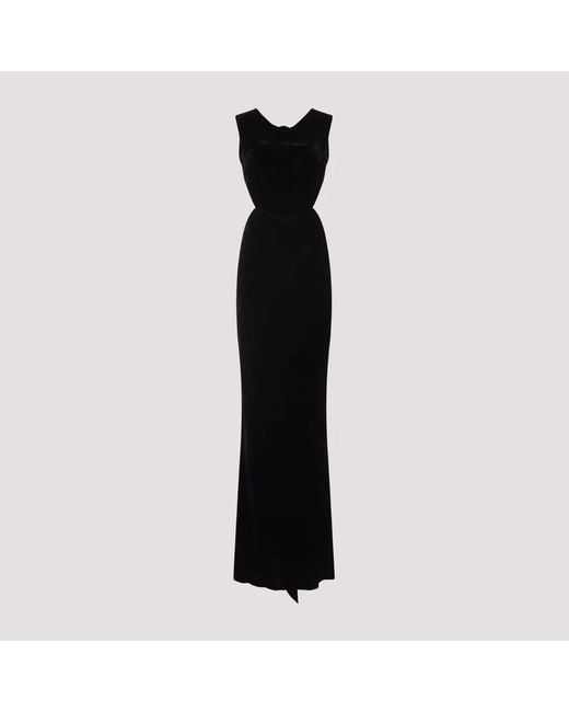 Rick Owens Black Viscose Silk Dresses