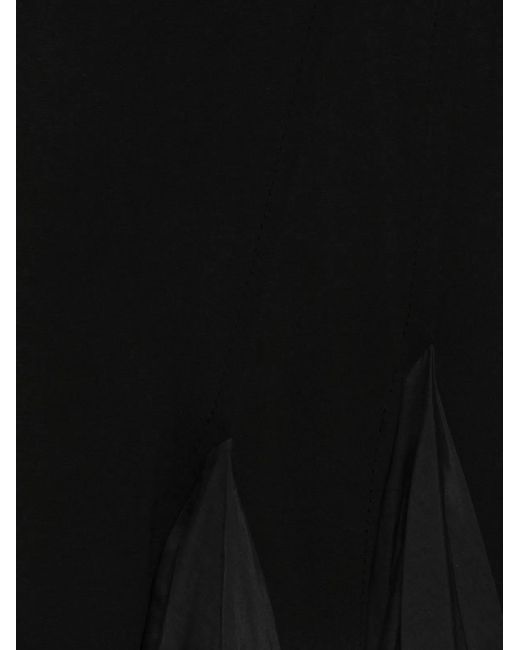 Semicouture Black Blondie Cotton And Silk Dress