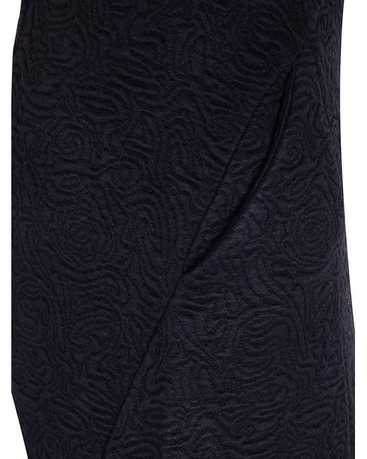 Dries Van Noten Blue "Husosy" Flared Midi Skirt