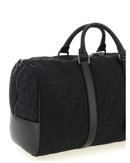 Fendi Black Medium Ff Duffel Bag for men