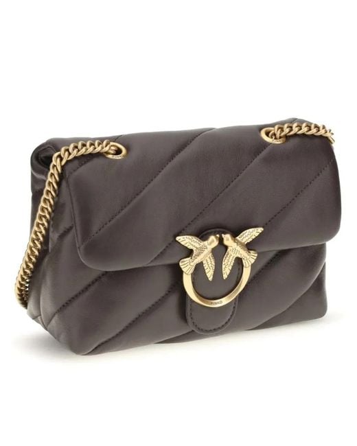 Pinko Black Love Puff Mini Cl Sheep Nappa