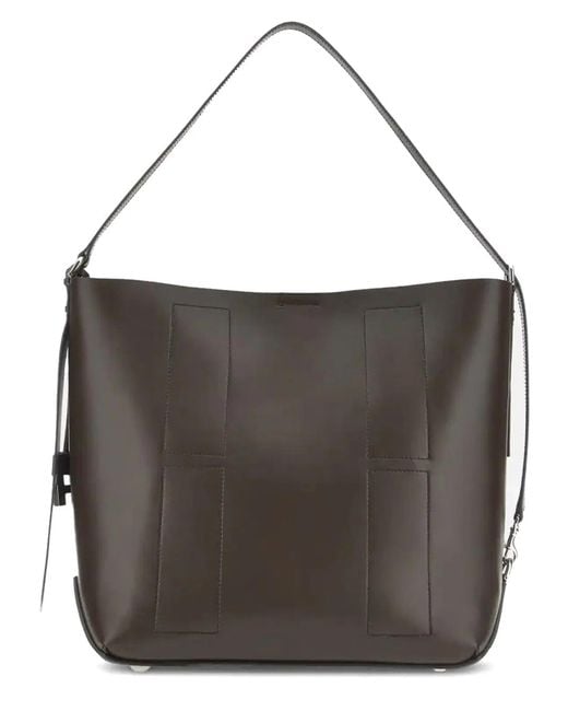Hogan Black Medium Hobo Bag Hocket Calfskin Shoulder