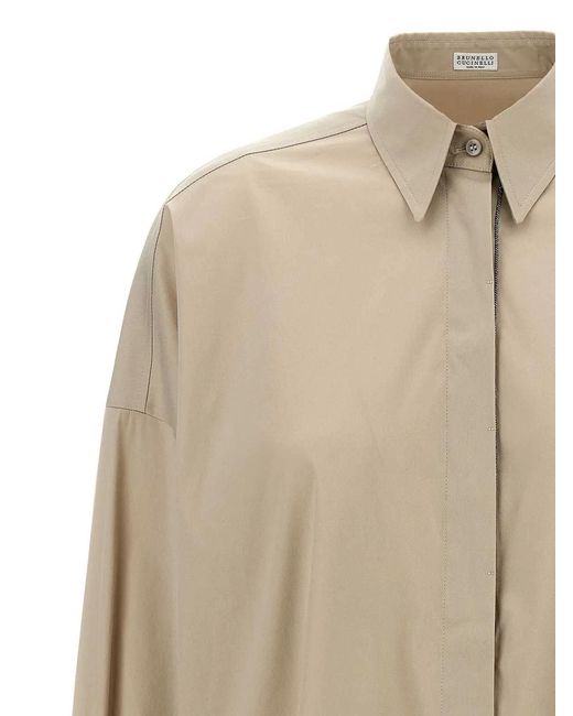 Brunello Cucinelli Natural Monile Poplin Shirt