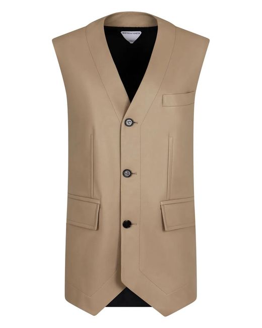 Bottega Veneta Brown Single-Breasted Vest