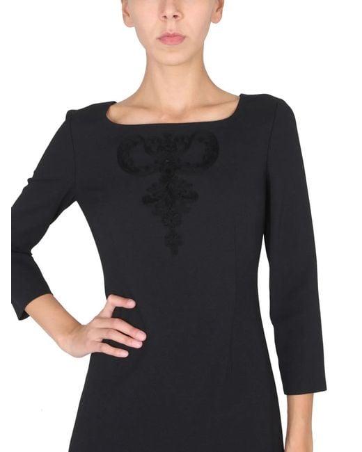 Boutique Moschino Black Cady Dress