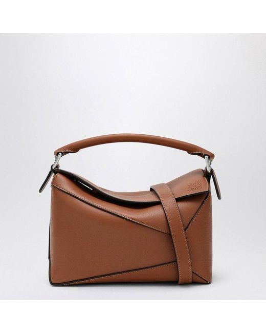 Loewe Brown Light Small Puzzle Bag