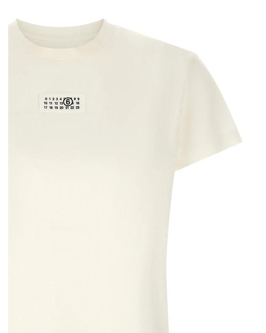 MM6 by Maison Margiela White T-Shirt With Logo