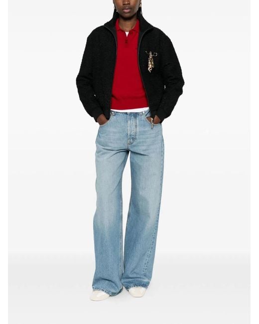 Emporio Armani Black Tweed Blouson Jacket