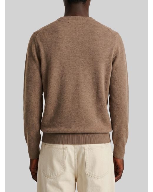 Ballantyne Natural Cashmere Crewneck Diamond Sweater for men