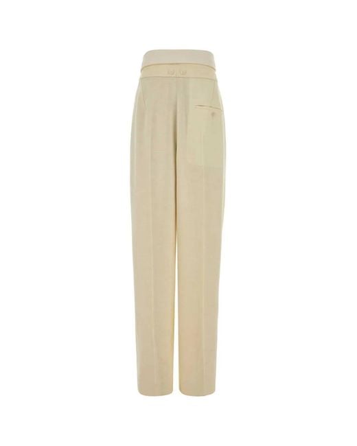 Carven White Tr419-Orchid Trousers