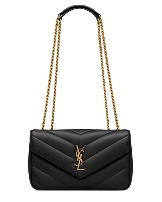 Saint Laurent Black 'loulou' Small Shoulder Bag