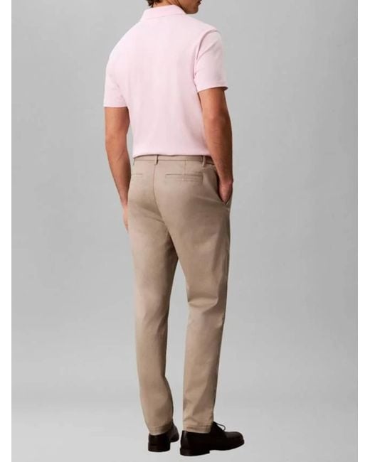 Calvin Klein Natural Tapered Refined Cotton Stretch T for men
