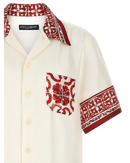 Dolce & Gabbana White Dolce & Gabbana 'Hawaii' Shirt for men