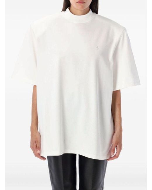 The Attico White Cotton T-Shirts And Polos