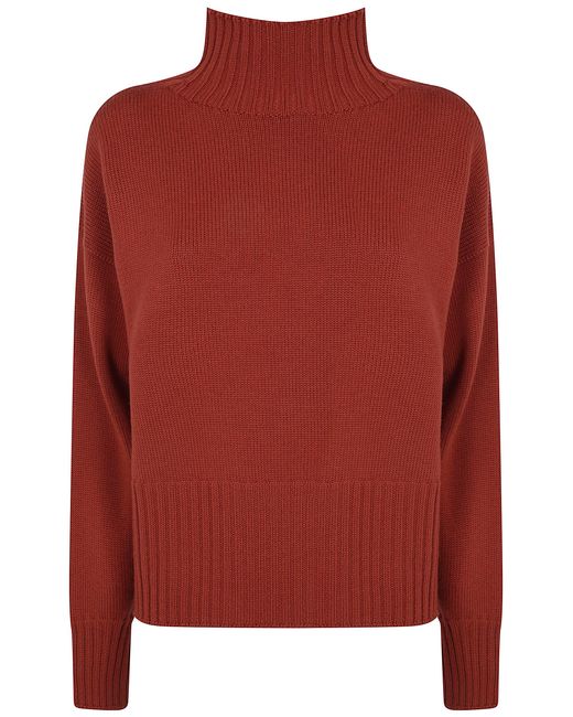 Drumohr Red Oversized V Neck Sweater