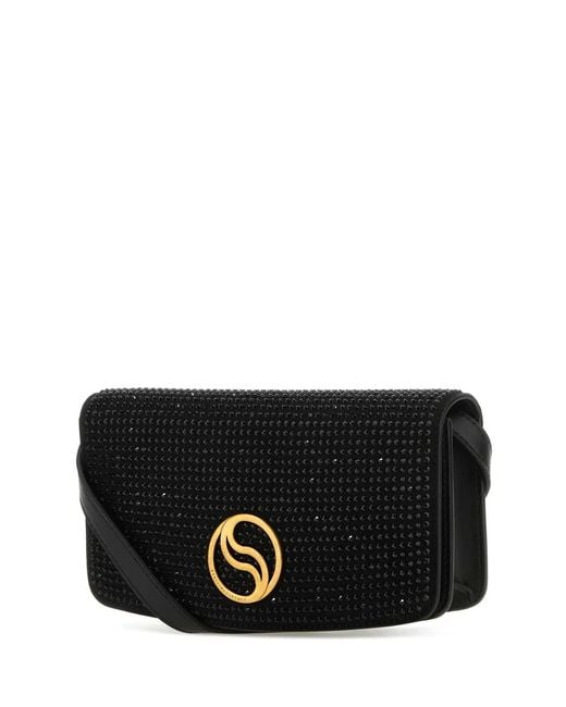 Stella McCartney Black Alter Mat Mini S-Wave Wallet