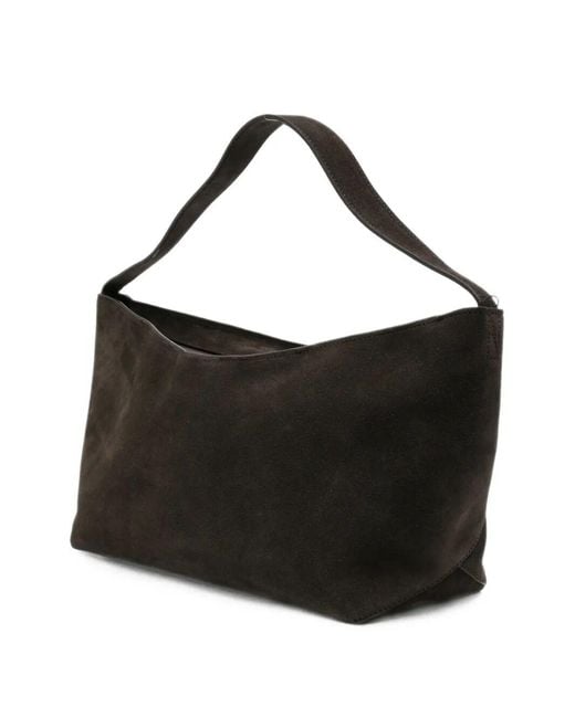 Studio Nicholson Black Fold Detail Zip Shoulder Bag