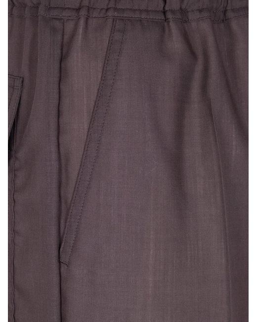 Rick Owens Purple "Dietrich Drawstring" Trousers