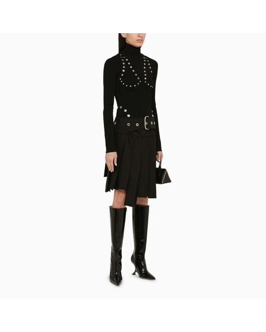 Off-White c/o Virgil Abloh Black High Neck Viscose Sweater