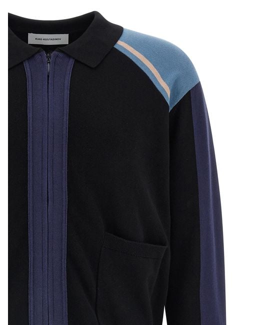 Kiko Kostadinov Blue 'Munno Knit' Cardigan for men