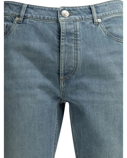 Brunello Cucinelli Blue Straight-Leg Jeans for men