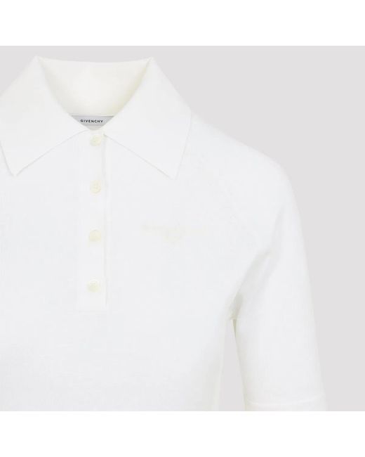 Givenchy White Ivory Knit Polo