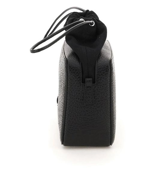 Maison Margiela Black Leather And Fabric 5Ac Bucket Bag
