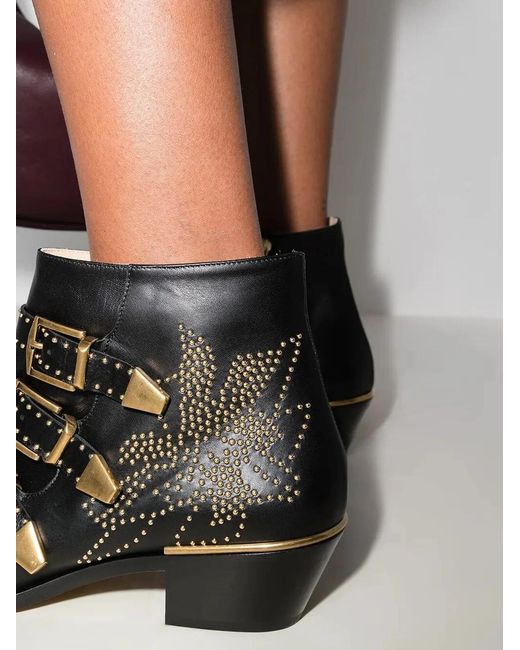 Chloé Black Mutton Leather Susan Boots