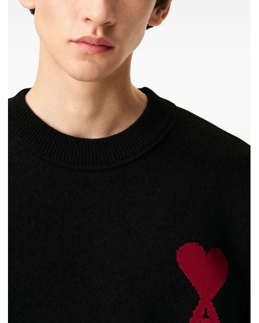 AMI Black Wool Sweater