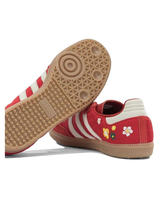Adidas Originals Red X Liberty London Samba Og Leather Synthetic Rubber Sneakers