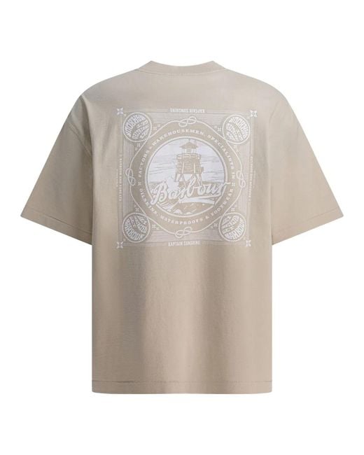 Barbour White X Kaptain Sunshine" T-Shirt for men