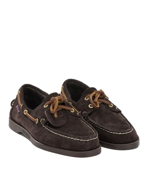 Sebago Brown "Portland Artisan" Lace-Up Loafers for men