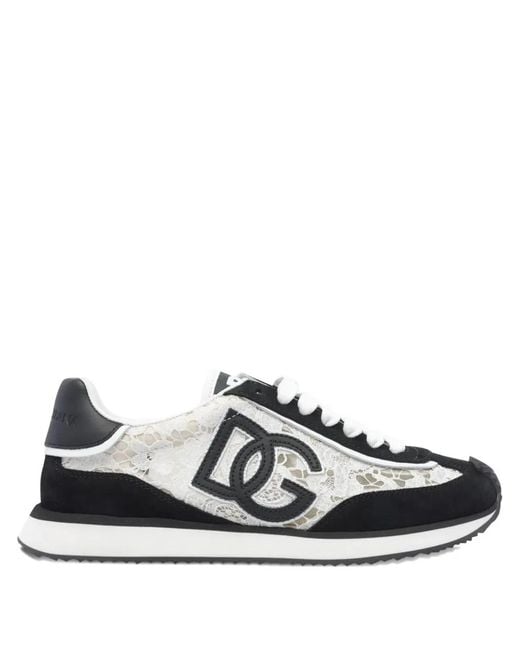 Dolce & Gabbana White Dolce & Gabbana Lace Sneakers