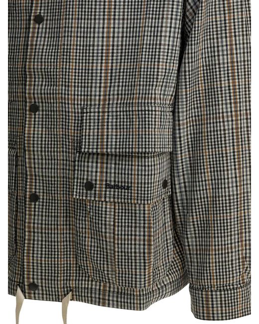 Barbour Gray Linen Cotton Jacket for men