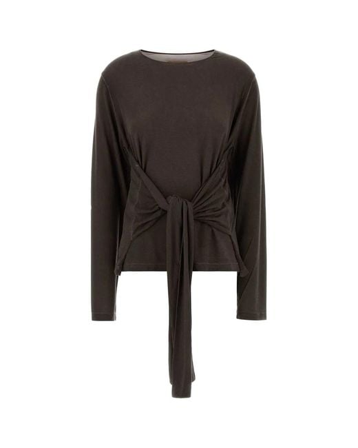 Uma Wang Black Stretch Modal Tibi T-Shirt